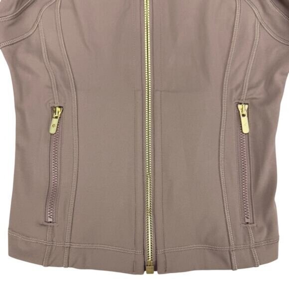 LULULEMON Define Cropped Jacket Size 2 Nulu Taupetastic / Gold - Picture 7 of 9